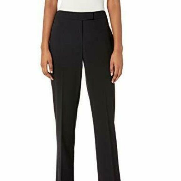 Anne Klein Flare Leg Pants Long Length Black Size 2 - Picture 5 of 8